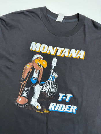 Vintage 1987 Harley Davidson Montana T-T Rider Tee Black