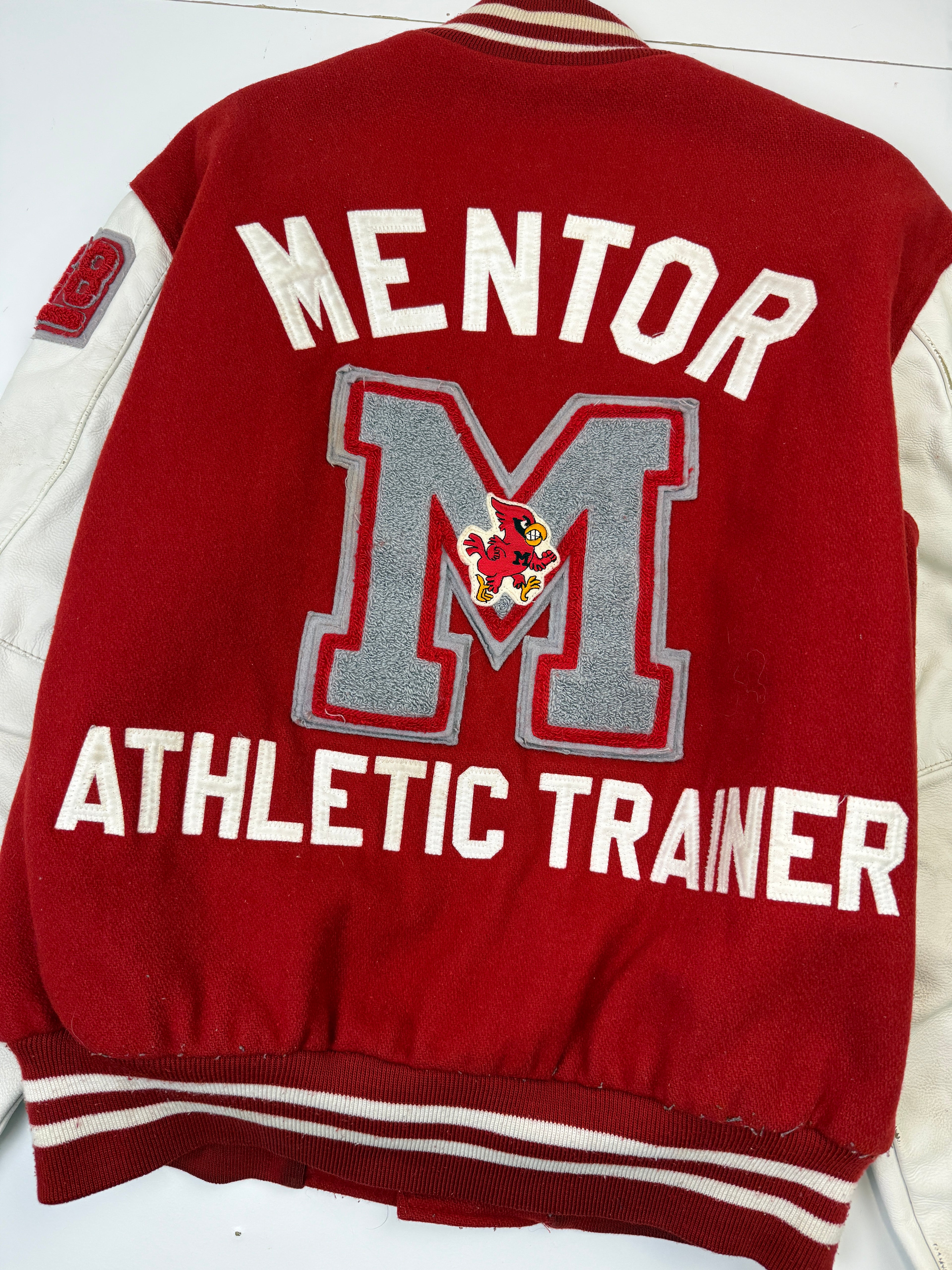 VIntage MHS Athletic Trainer Varsity Jacket Red