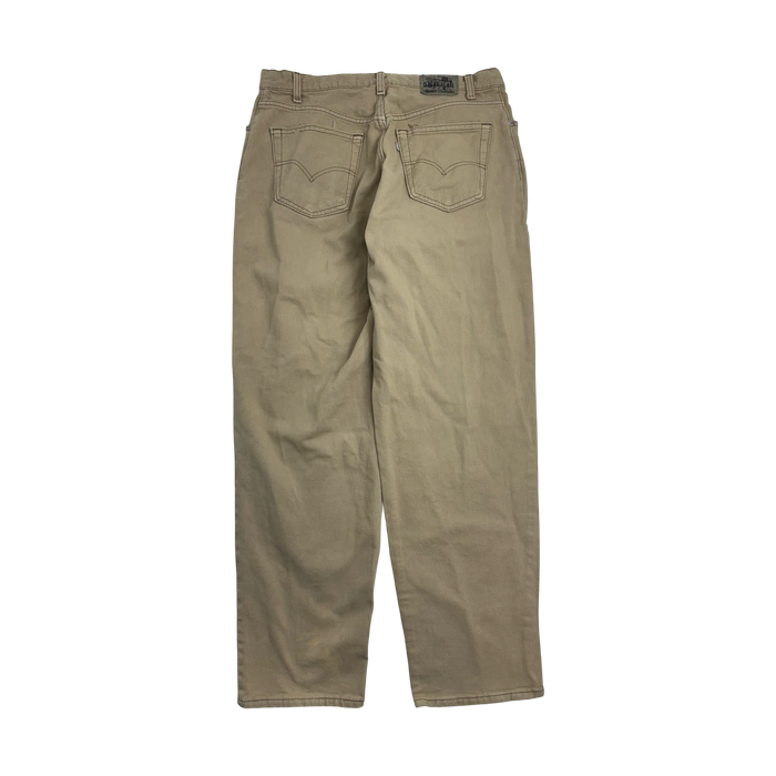 Vintage Levis SilverTab Loose Fit Denim Pants Beige | Vitnage Clothing Store Canada