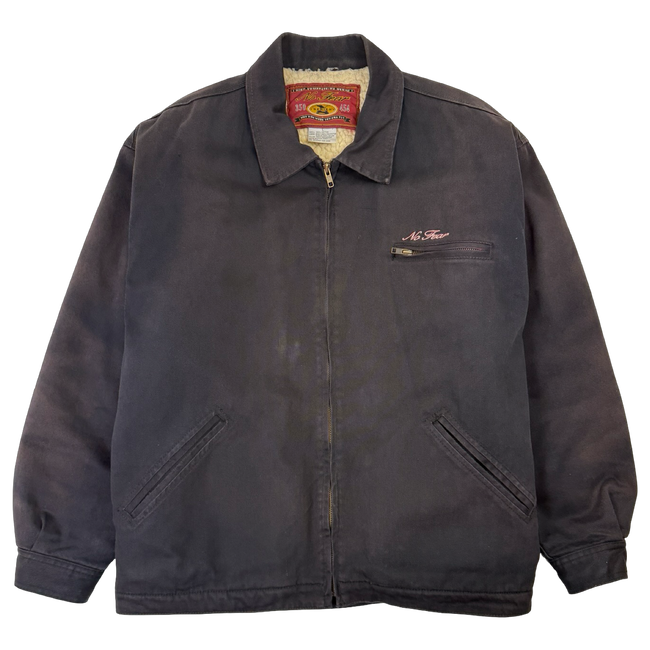 Vintage No Fear Sherpa Lined Detroit Style Jacket
