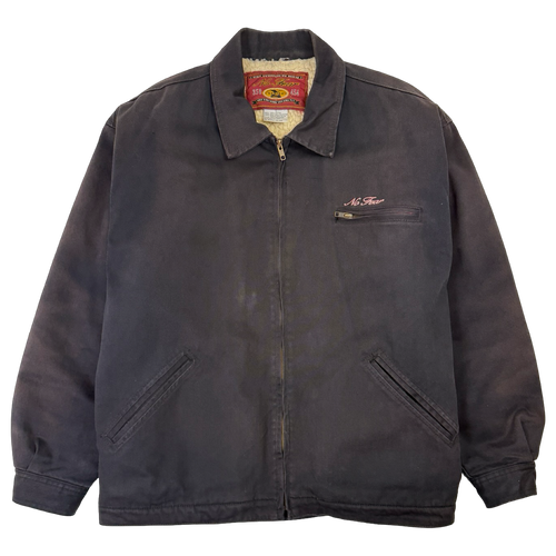 Vintage No Fear Sherpa Lined Detroit Style Jacket | Vintage Clothing Store Canada