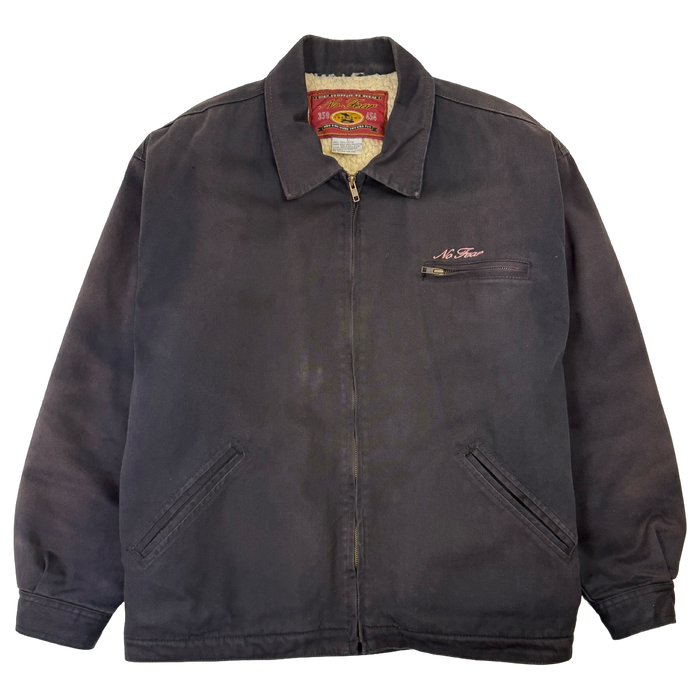 Vintage No Fear Sherpa Lined Detroit Style Jacket | Vitnage Clothing Store Canada