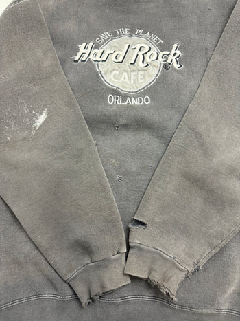 (XL) Vintage Hard Rock Cafe Orlando Sweatshirt Charcoal