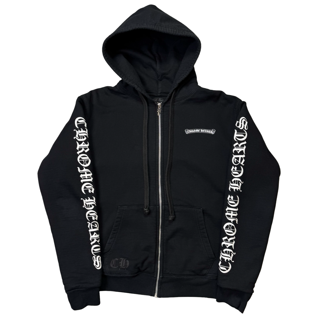 Chrome Hearts Scroll Thermal Zip Up Hoodie