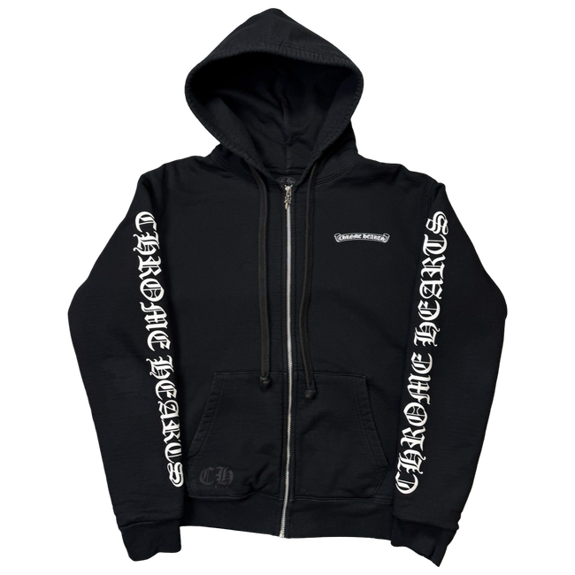 Chrome Hearts Scroll Thermal Zip Up Hoodie