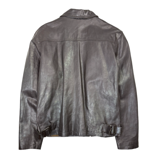 Vintage Stussy Leather Jacket Brown | Vintage Clothing Store Canada
