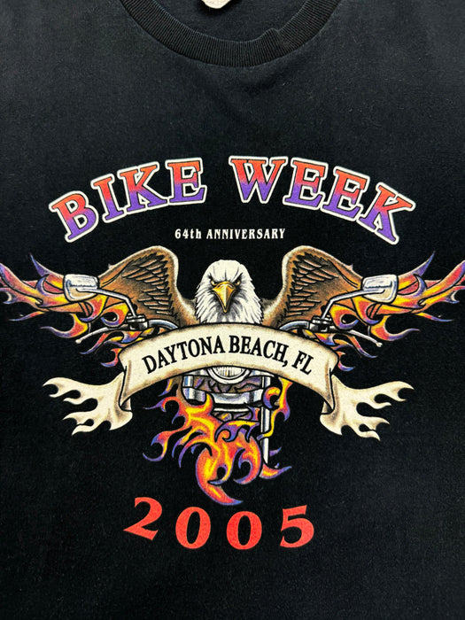 (XXL) Vintage '05 Daytona Bike Week Tee Black | Vitnage Clothing Store Canada