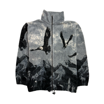 Vintage 90s Nature Eagle Fleece Zip-Up