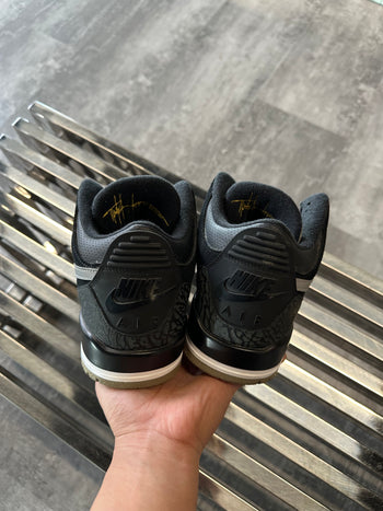 Air Jordan 3 Retro Tinker Black Cement Gold (USED)