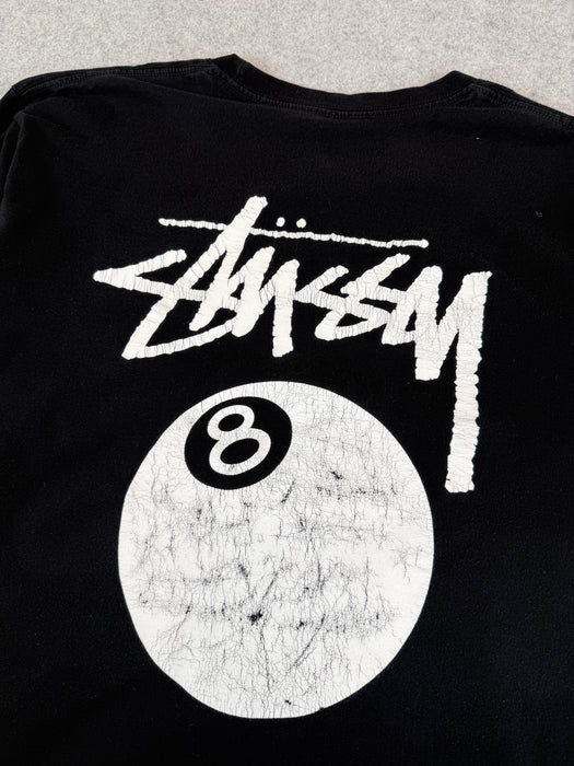 Stussy 8 Ball L/S Tee Black (USED) | Vitnage Clothing Store Canada