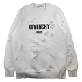 Givenchy Paris Destroyed Sweatshirt White
