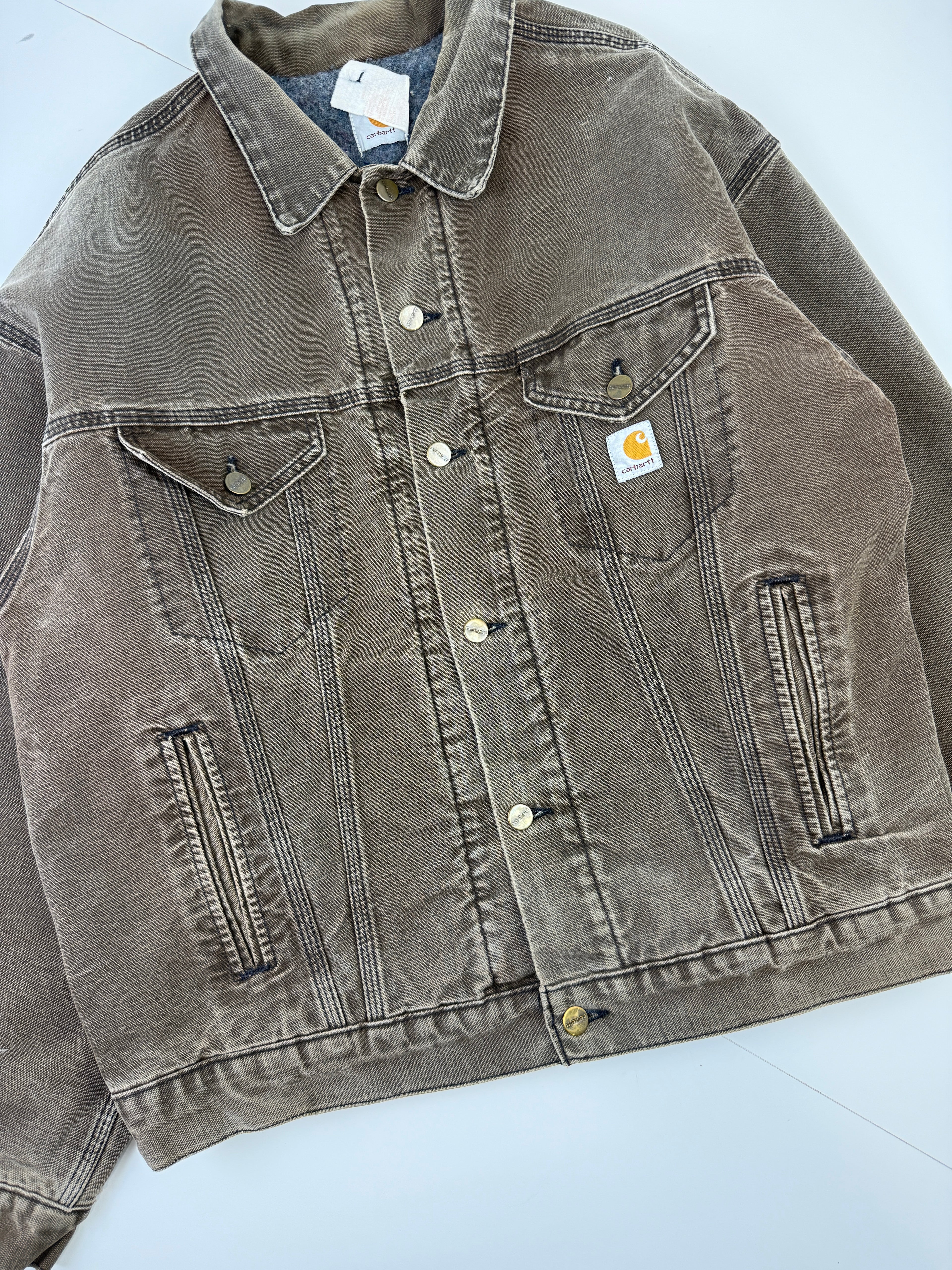 Vintage 90’s Carhartt Trucker Jacket Brown