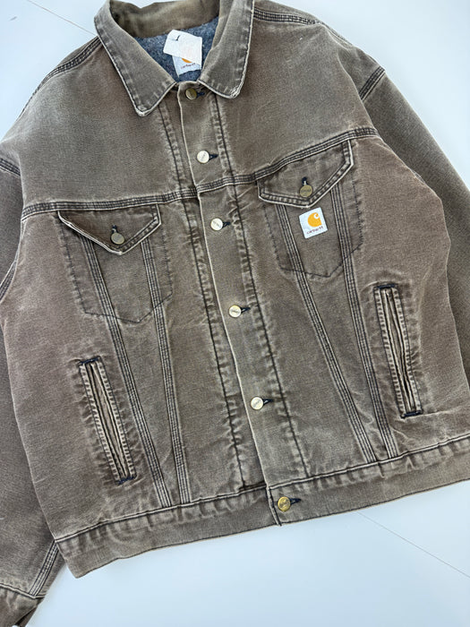 Vintage 90’s Carhartt Trucker Jacket Brown | Vitnage Clothing Store Canada