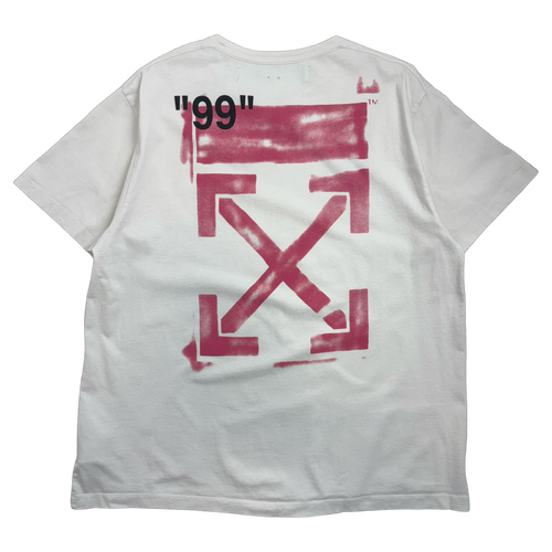 OFF-WHITE Impressionism Diagonal Stencil Tee White (USED) | Vintage Clothing Store Canada