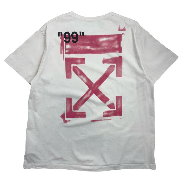 OFF-WHITE Impressionism Diagonal Stencil Tee White (USED) | Vitnage Clothing Store Canada