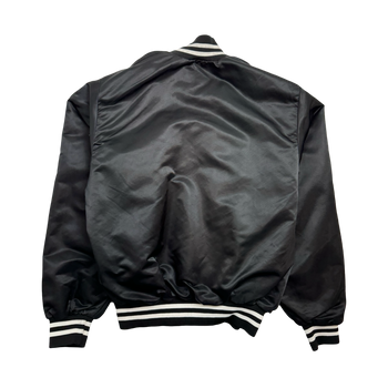 (M) Vintage Canon Satin Varsity Jacket Black