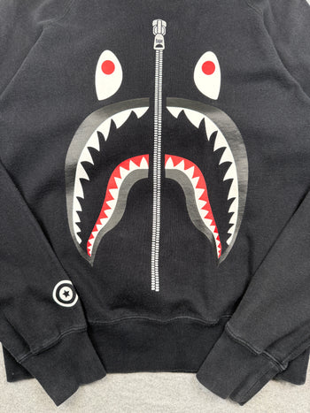 BAPE Shark Zipper Crewneck Black (USED)