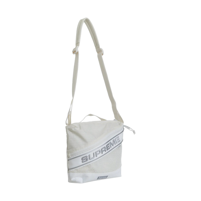 Supreme Logo Shoulder Bag White FW23