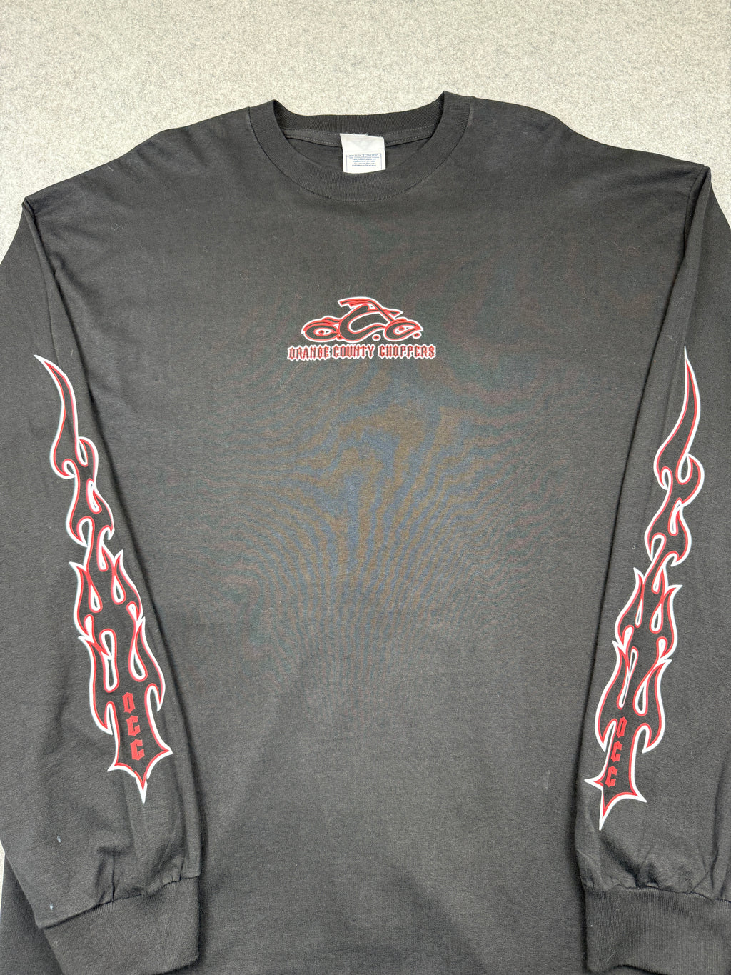 Vintage Orange County Choppers Flame Sleeve L/S Tee Black/Red