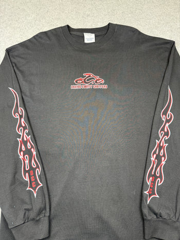 Vintage Orange County Choppers Flame Sleeve L/S Tee Black/Red