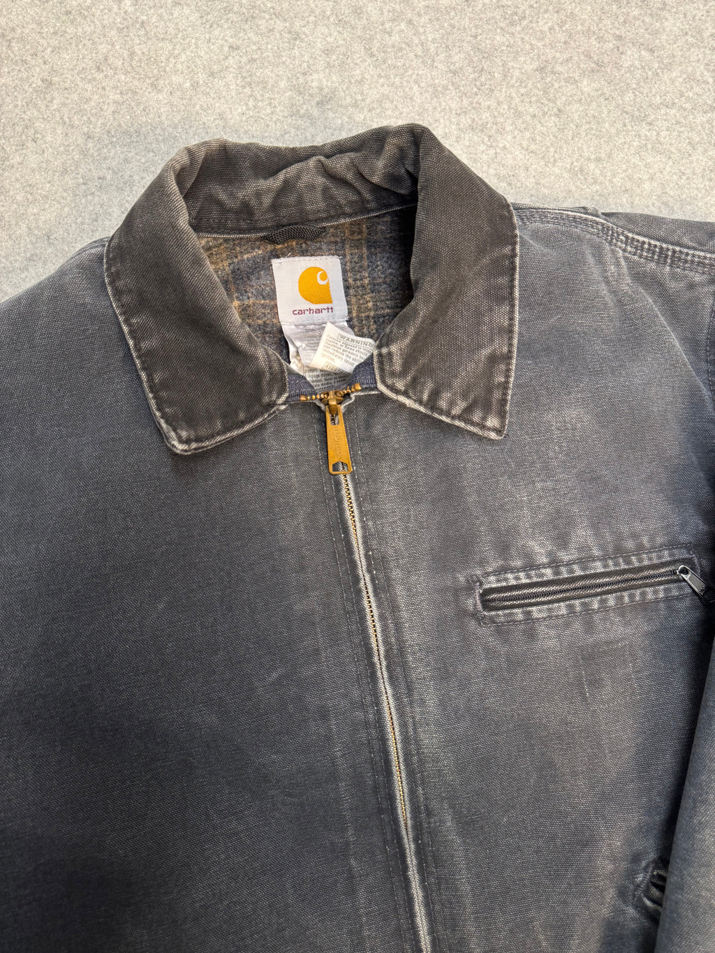 Vintage 2000’s Carhartt Detroit Work Jacket Faded Black