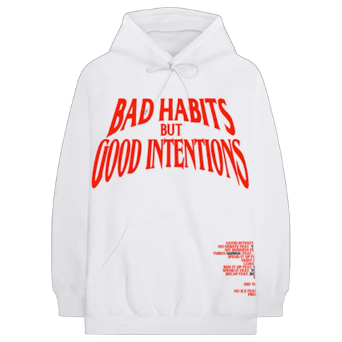 Vlone x Nav Bad Habits Hoodie White | Vintage Clothing Store Canada