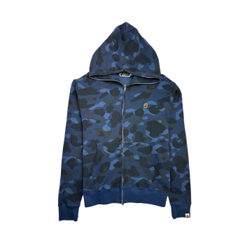 BAPE Color Camo Waffle Hoodie Navy (USED)