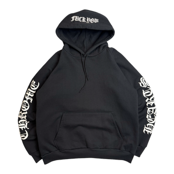 Vintage Chrome Hearts Horseshoe Thermal Hoodie Black