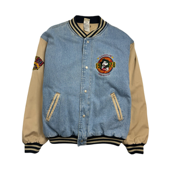 Vintage Mickey Mouse Denim Varsity Jacket