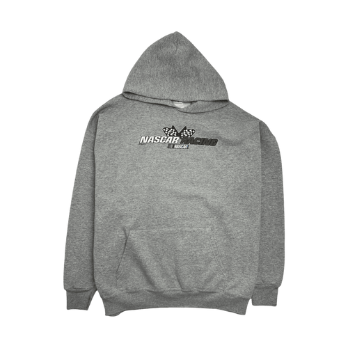 (XL) Vintage Nascar Racing Hoodie Grey | Vintage Clothing Store Canada