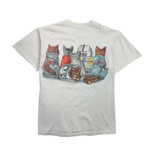 Vintage 2000s Kennedy Space Center Cat Tee White | Vintage Clothing Store Canada