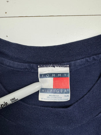 (XL) Vintage 90s Tommy Hilfiger Formula 1 Tee Navy