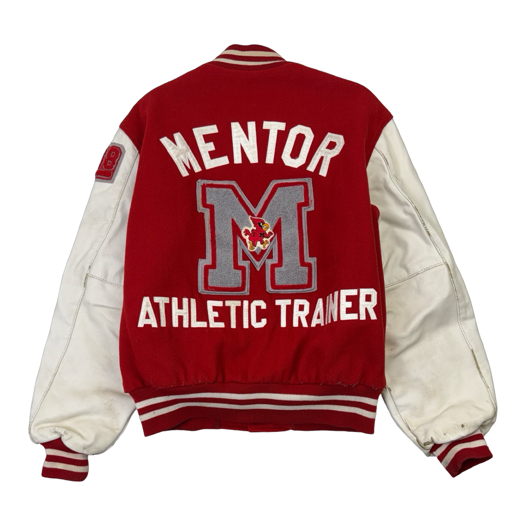 VIntage MHS Athletic Trainer Varsity Jacket Red