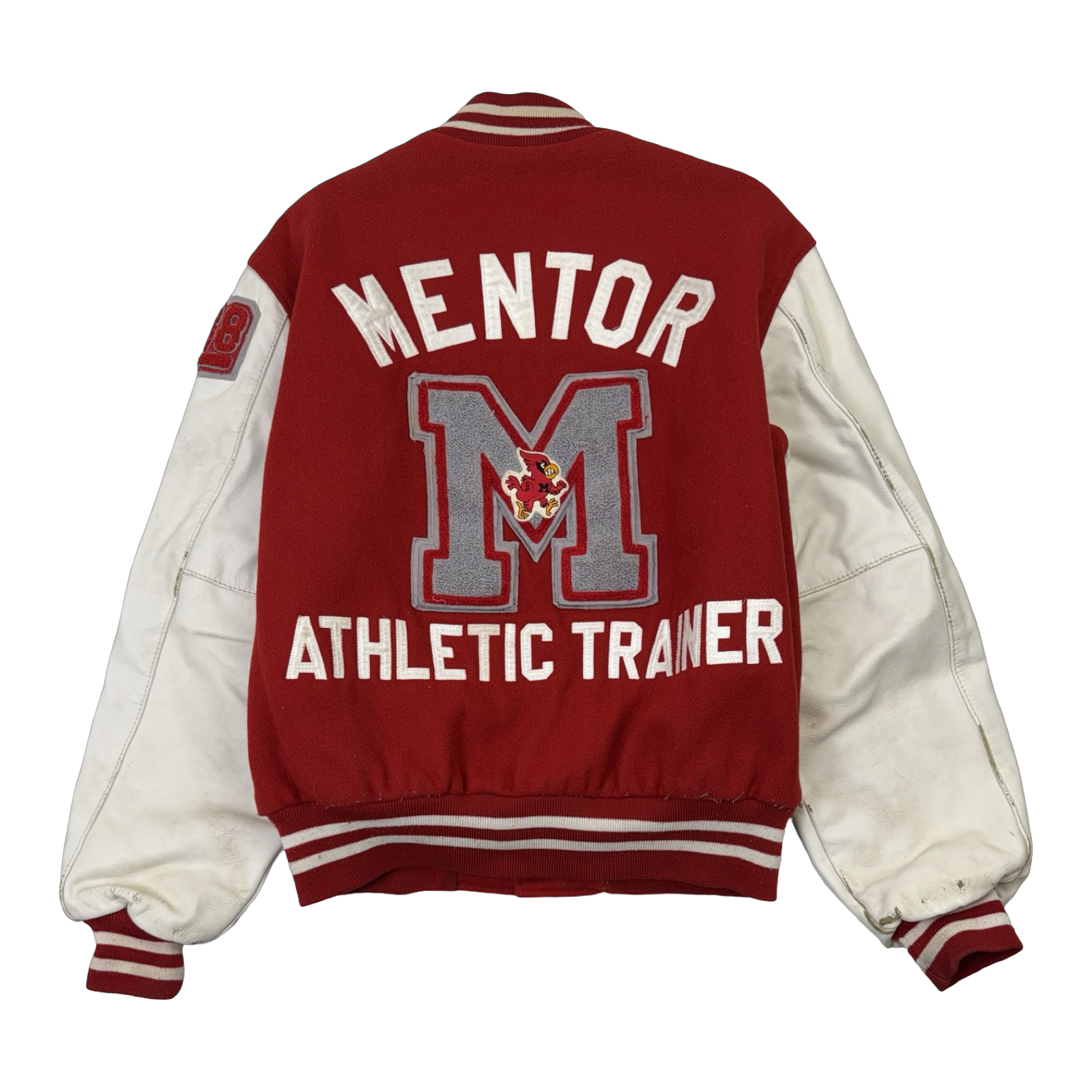 VIntage MHS Athletic Trainer Varsity Jacket Red