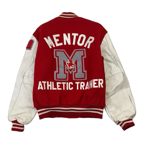 VIntage MHS Athletic Trainer Varsity Jacket Red | Vintage Clothing Store Canada