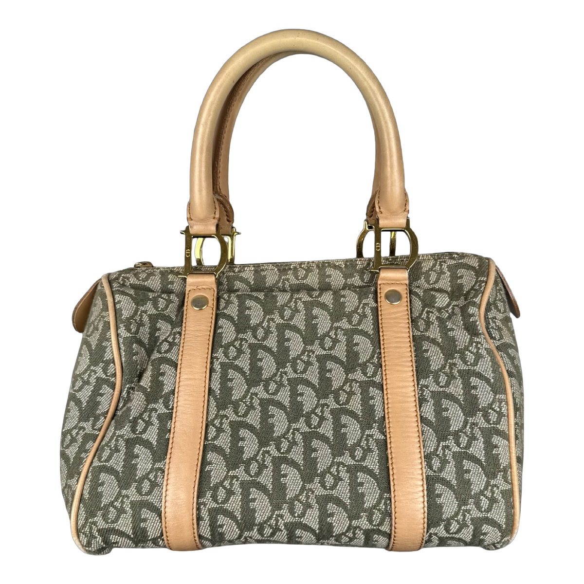 Christian Dior Diorissimo Canvas Boston Bag Green