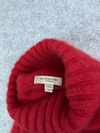 Women’s Burberry Cashmere Mock Neck Knit Red