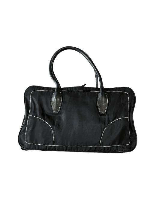 Prada Tessuto Framed Satchel Black | Vintage Clothing Store Canada
