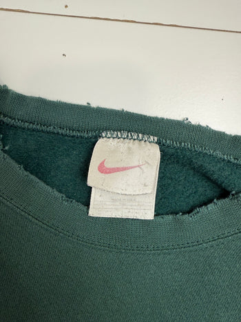 Vintage 90s Nike Mini Side Swoosh Sweatshirt Green