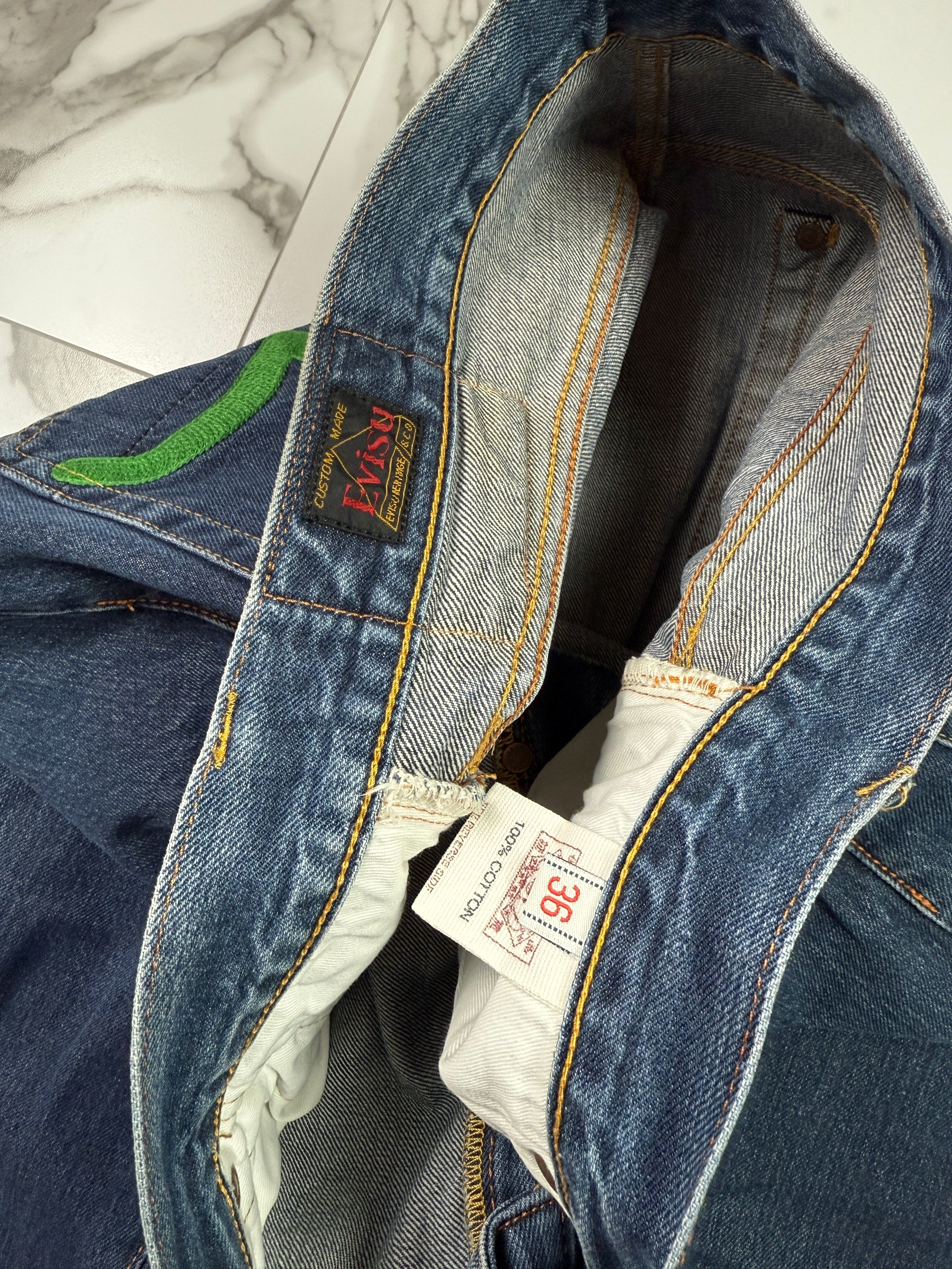Vintage Evisu Lot 0001 No. 3 Embroidered Double Seagull Denim Pants