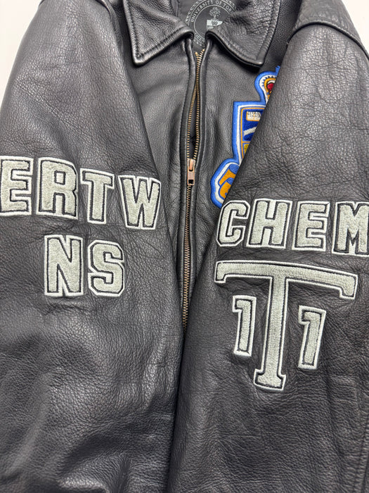 Vintage U of T Engineering Leather Varsity Jacket Black | Vitnage Clothing Store Canada