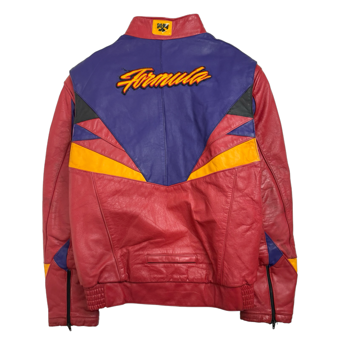 Vintage 1990s Ski-Doo Bombardier Leather Jacket Red | Vitnage Clothing Store Canada