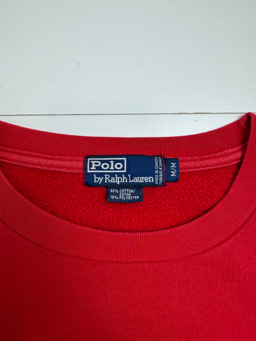 (L) Vintage Ralph Lauren Polo Bear Sweatshirt Red | Vitnage Clothing Store Canada