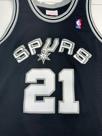 (L) Mitchell & Ness San Antonio Spurs Tim Duncan Jersey