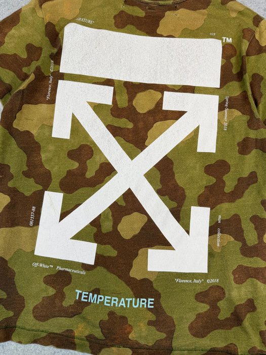 Off-White Temperature Tee Camo (USED) | Vitnage Clothing Store Canada