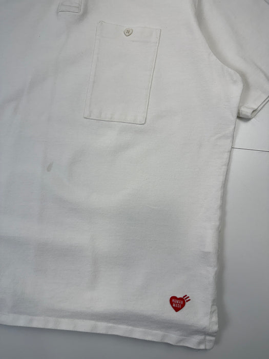 Human Made Collared Pocket Tee White (USED) | Vitnage Clothing Store Canada