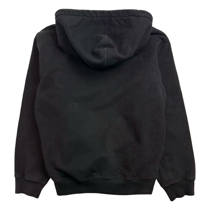 Supreme Text Stripe Zip Up Sweater Black (USED) | Vitnage Clothing Store Canada