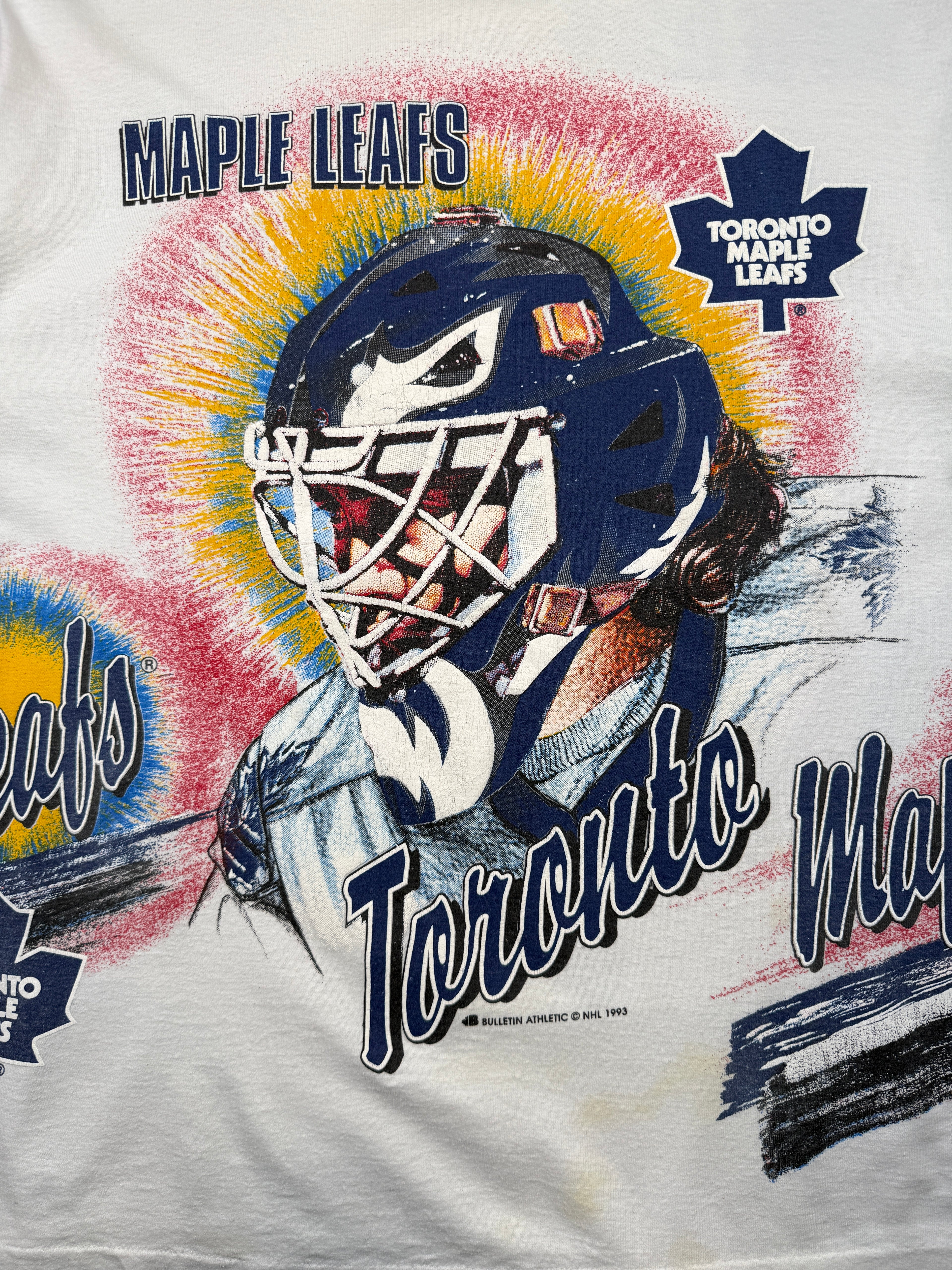 Vintage Toronto Maple Leafs Goalie AOP Tee White