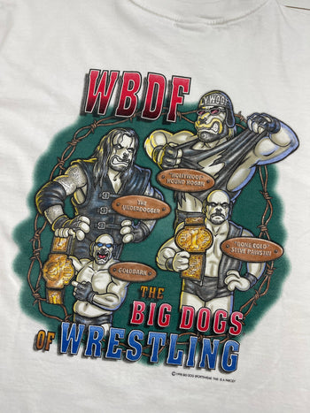 (XL) Vintage '98 Big Dogs Wrestling Tee White