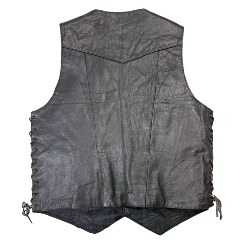 Vintage U.S Naval Aviation Leather Vest Black | Vintage Clothing Store Canada